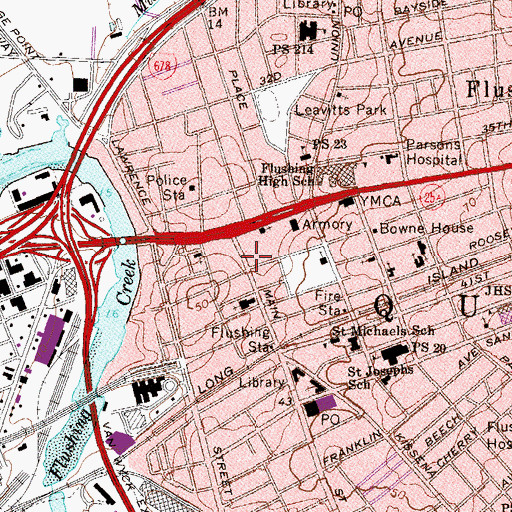 Topographic Map of Universal Dance Studio, NY