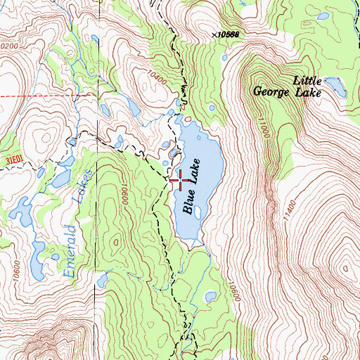Topographic Map of Blue Lake, CA