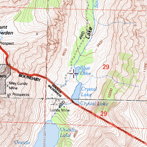 Topographic Map of Blue Lake, CA