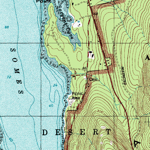 Topographic Map of Browns Brook, ME