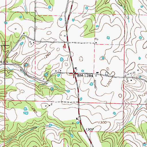 Topographic Map of Nunnally (historical), AR