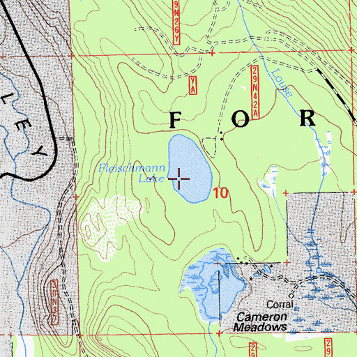 Topographic Map of Blue Lake, CA