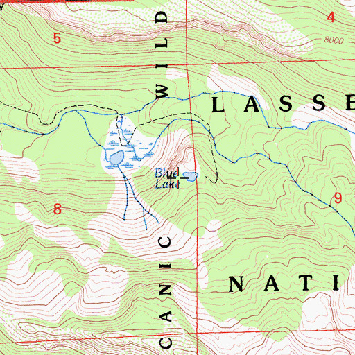 Topographic Map of Blue Lake, CA