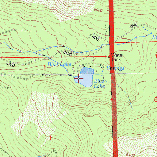 Topographic Map of Blue Lake, CA