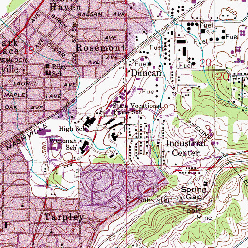 Topographic Map of Howard Building, AL