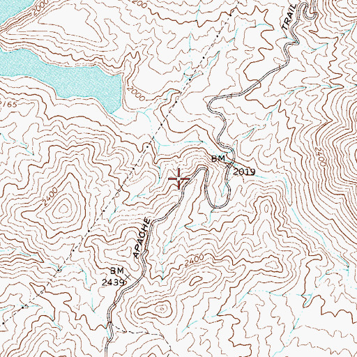 Topographic Map of Apache Trail, AZ