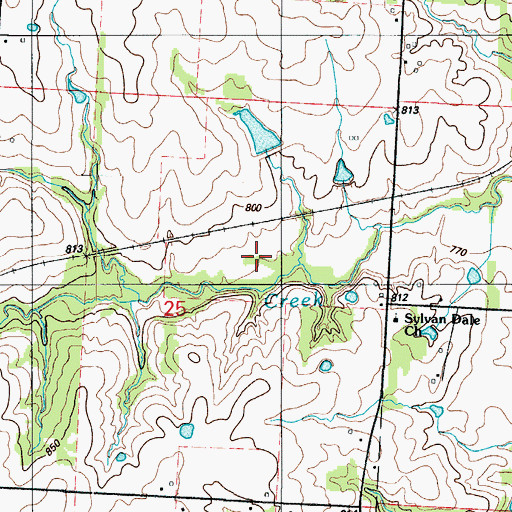 Topographic Map of Emery Cemetery, MO