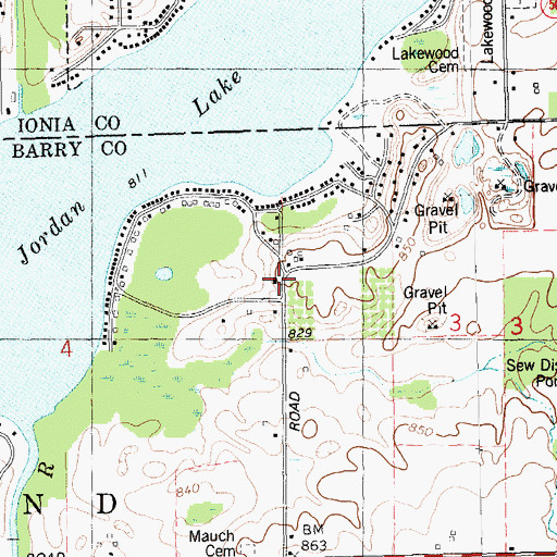 Topographic Map of Faith Bible Church, MI