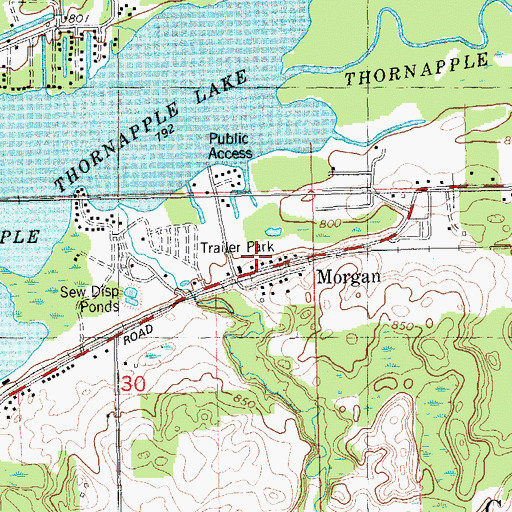 Topographic Map of Morgan Station (historical), MI