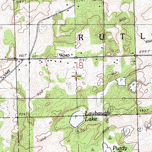 Topographic Map of Gun Ridge Golf Course, MI