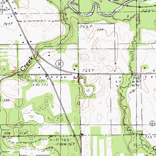 Topographic Map of Middleville Wesleyan Church, MI