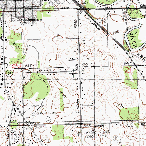 Topographic Map of Seventh-Day Adventist Church, MI
