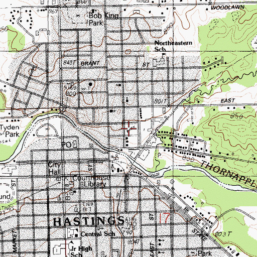 Topographic Map of First Ward Park, MI