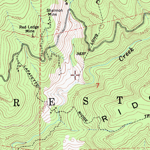 Topographic Map of Blue Ravine, CA
