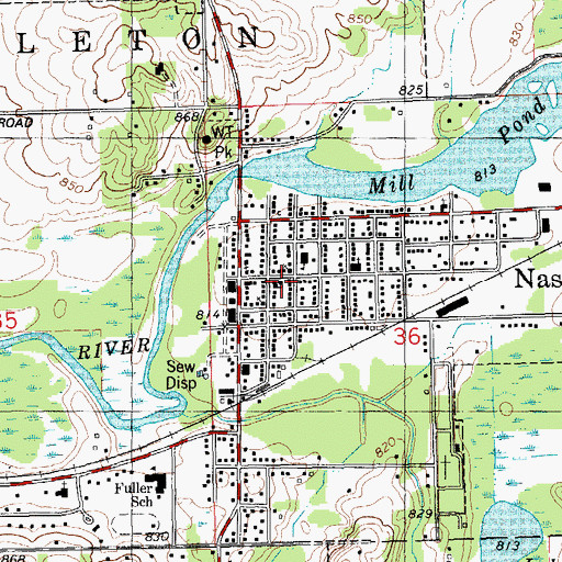 Topographic Map of Nashville United Methodist Church, MI