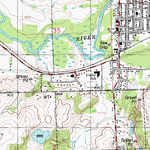 Topographic Map of Church of the Nazarene, MI