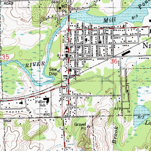 Topographic Map of Nashville Station (historical), MI