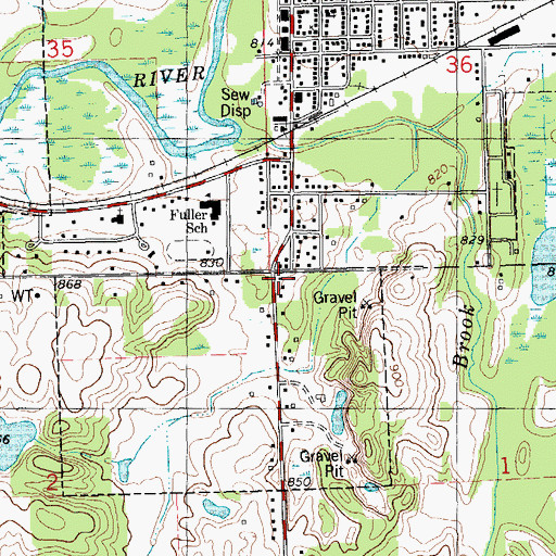 Topographic Map of Nashville Family Medicine, MI