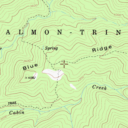 Topographic Map of Blue Ridge, CA