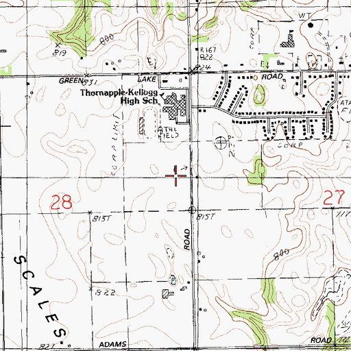 Topographic Map of Page Elementary School, MI