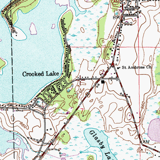 Topographic Map of Delton Medical Center, MI