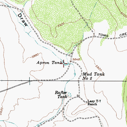 Topographic Map of Apron Tank, AZ