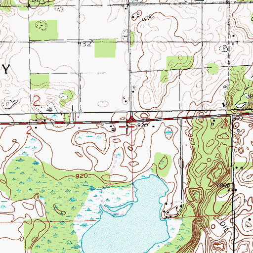 Topographic Map of Seventh-Day Adventist Church, MI