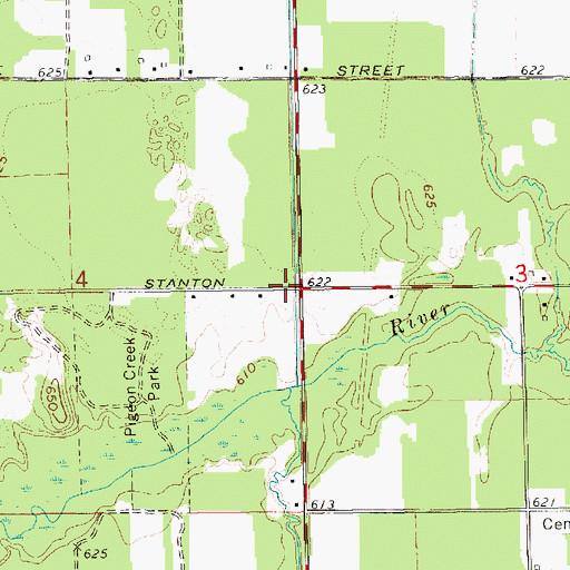Topographic Map of Ottawa Station Post Office (historical), MI