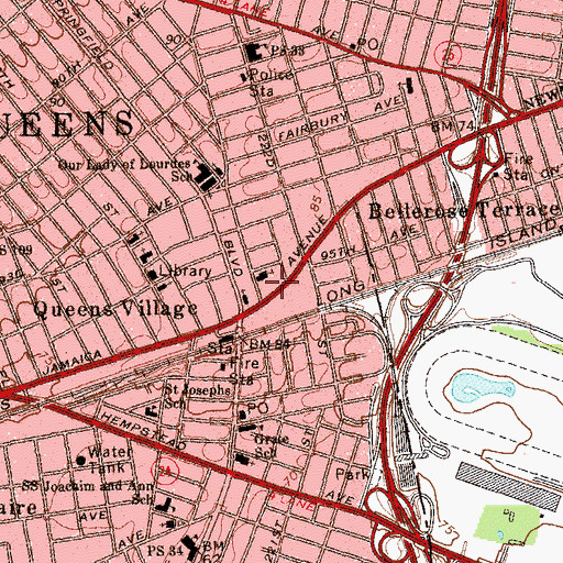 Topographic Map of Dance Studio A, NY