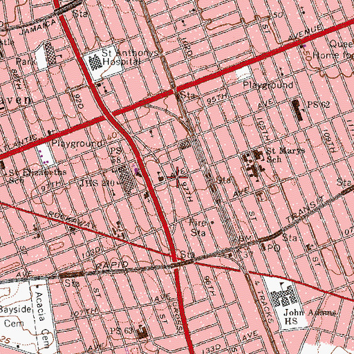Topographic Map of Joanette Dance Studio, NY