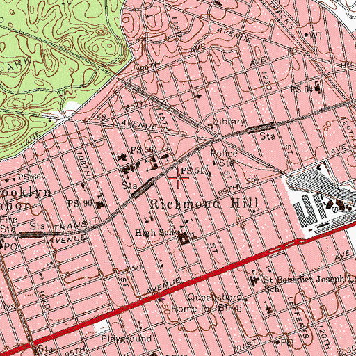 Topographic Map of Louise Benes Dance Studio, NY