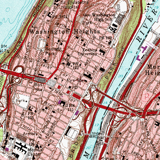 Topographic Map of Empress Theater (historical), NY