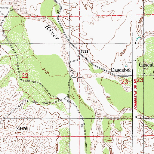Topographic Map of Hot Springs Canyon Creek, AZ