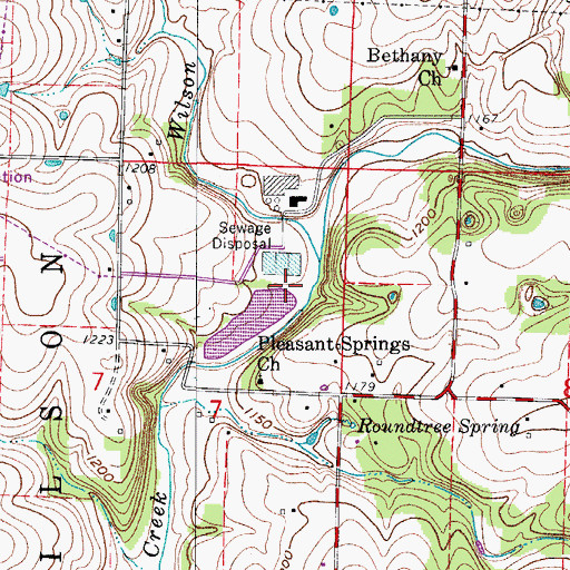 Topographic Map of Oval Sink, MO