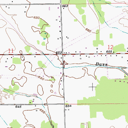 Topographic Map of Blendon Post Office (historical), MI
