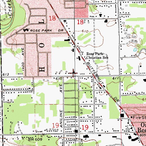 Topographic Map of Peace Lutheran Church, MI