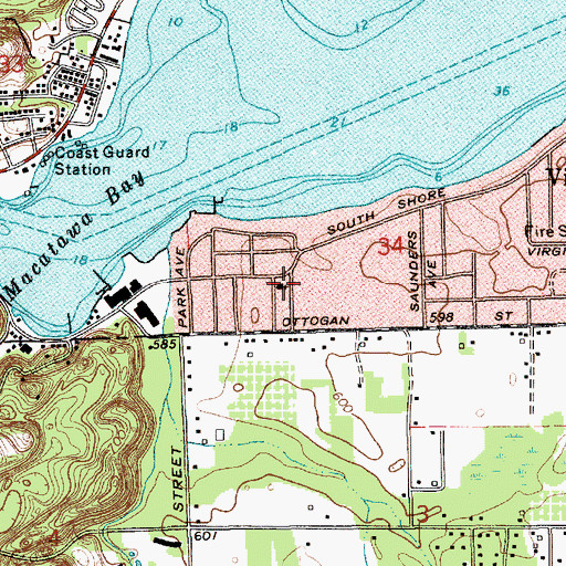 Topographic Map of Church of the Nazarene, MI