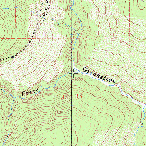 Topographic Map of Board Creek, CA