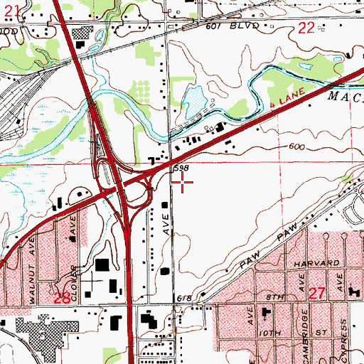 Topographic Map of Cedar Village Mall, MI