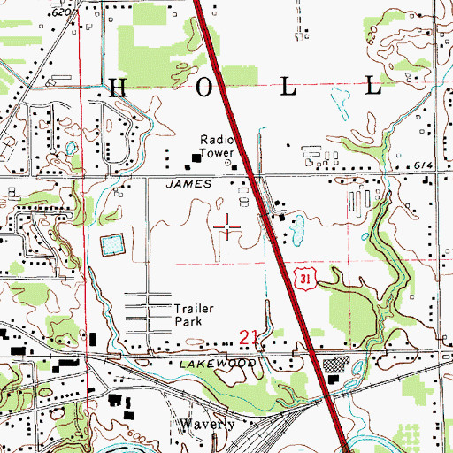 Topographic Map of North Park Plaza, MI