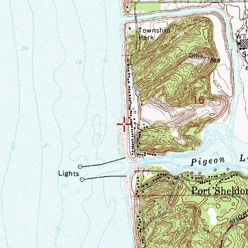 Topographic Map of Mountain Beach, MI