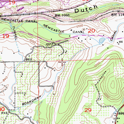Topographic Map of Boardman Canal, CA