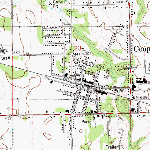 Topographic Map of Coopersville Farm Museum, MI