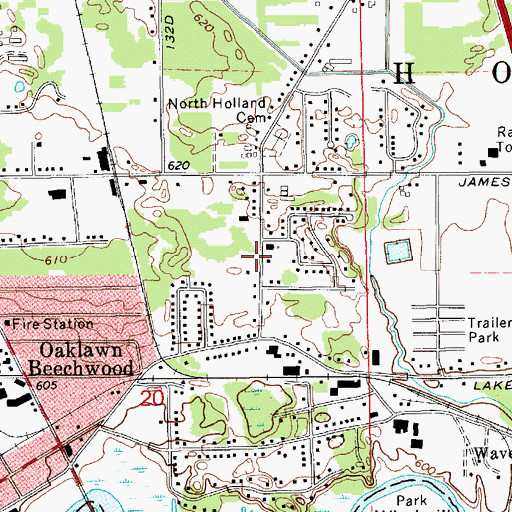 Topographic Map of Calvary Christian Reformed Church, MI