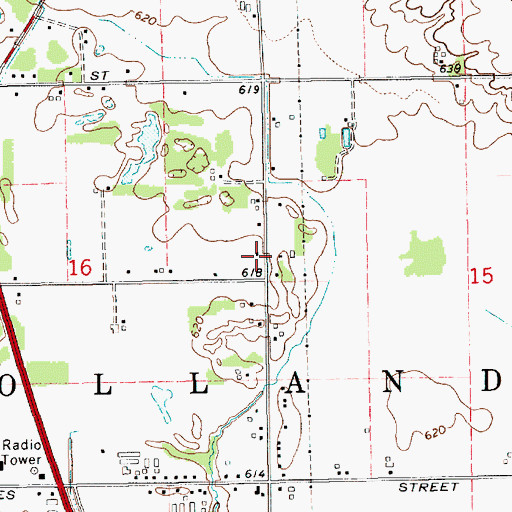 Topographic Map of Kingdom Hall of Jehovah's Witnesses, MI