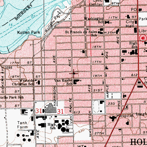 Topographic Map of Bethel Reformed Church, MI
