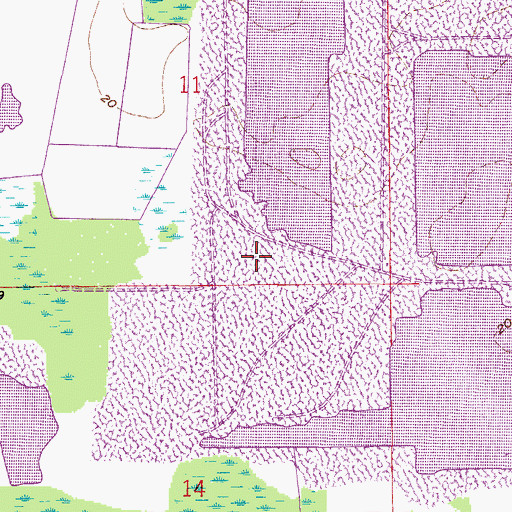 Topographic Map of Miromar Lakes, FL