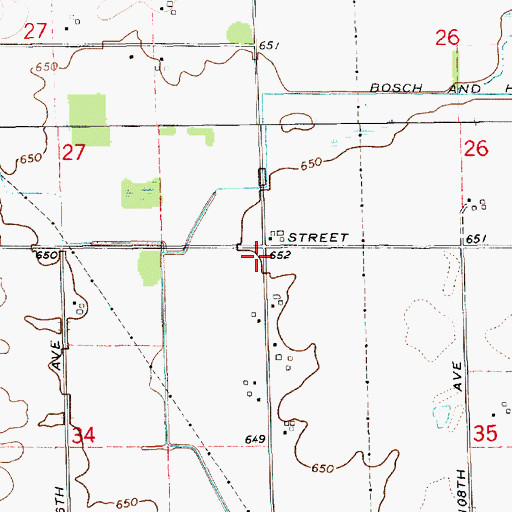 Topographic Map of Lao Buddhist Temple of Holland, MI