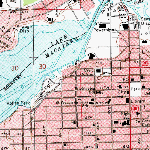 Topographic Map of Cappon House Museum, MI