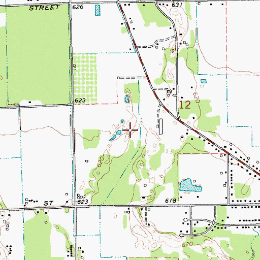 Topographic Map of Holiday West Village Mobile Home Park, MI